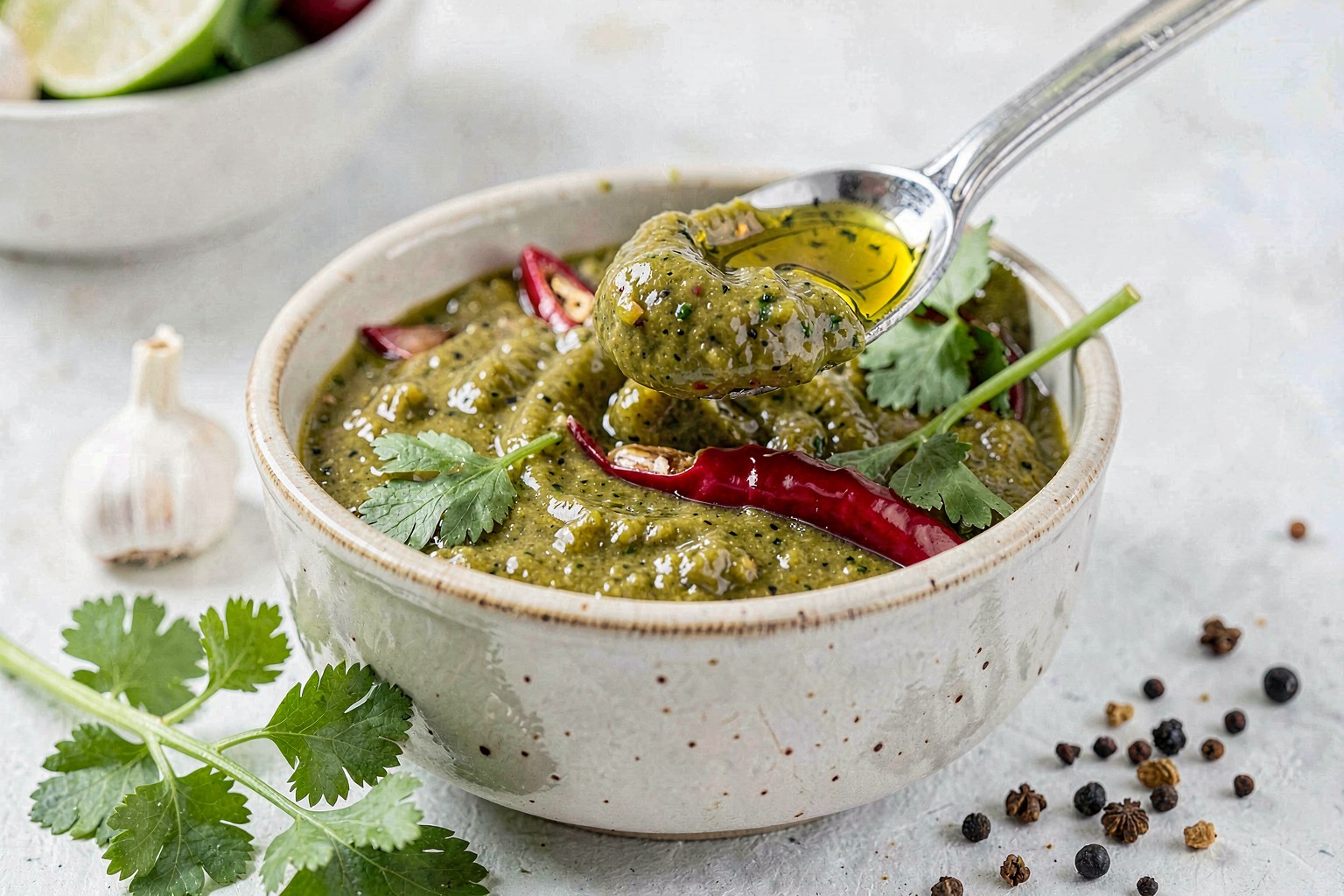 Aderezo Criollo: Andean Lime, Garlic, and Aji Serrano Dressing