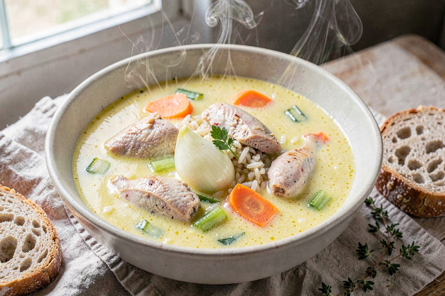 Classic Avgolemono Soup