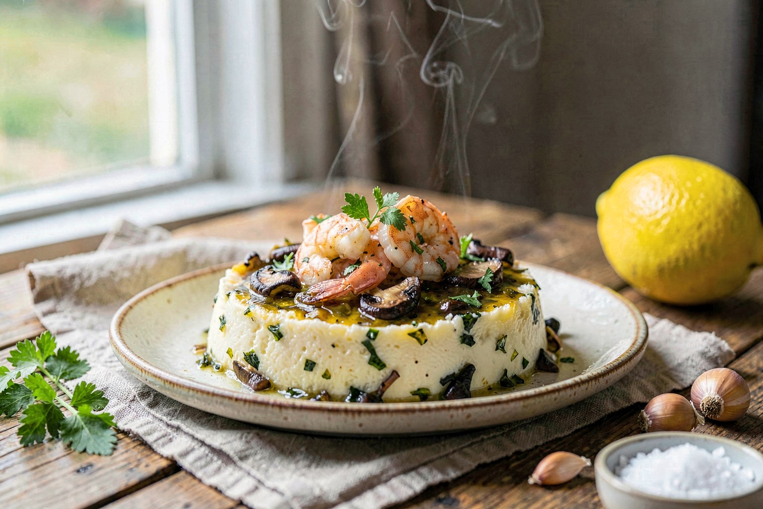 Silken Steamed Egg Custard with Kombu Dashi & Wild Shrimp
