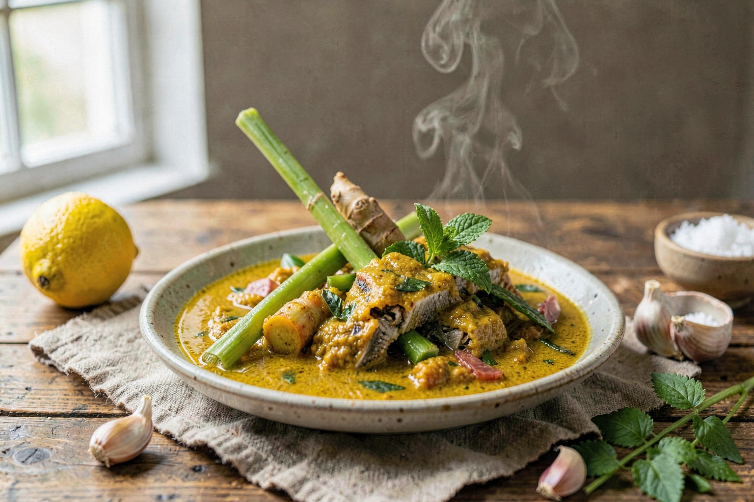 Gaeng Tai Pla: Northern Thai Fish Curry with Turmeric and Mint