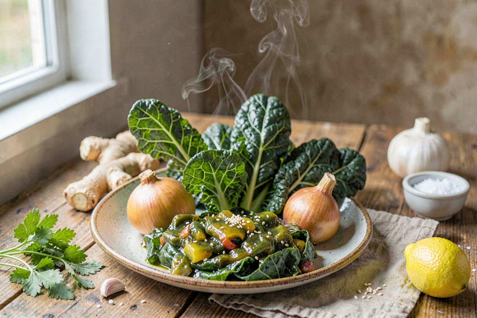 Gomen: Slow-Simmered Ethiopian Collard Greens & Kale