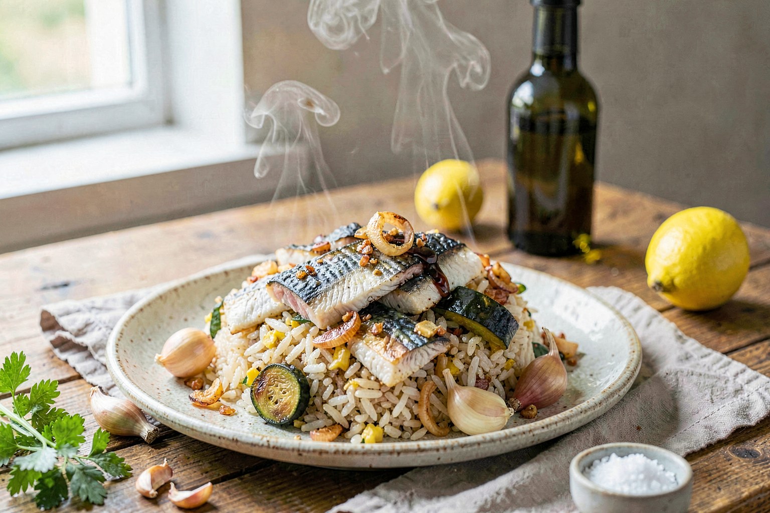 Goya-Chiri: Bitter Melon Rice with Fried Shallots and Clean Soy