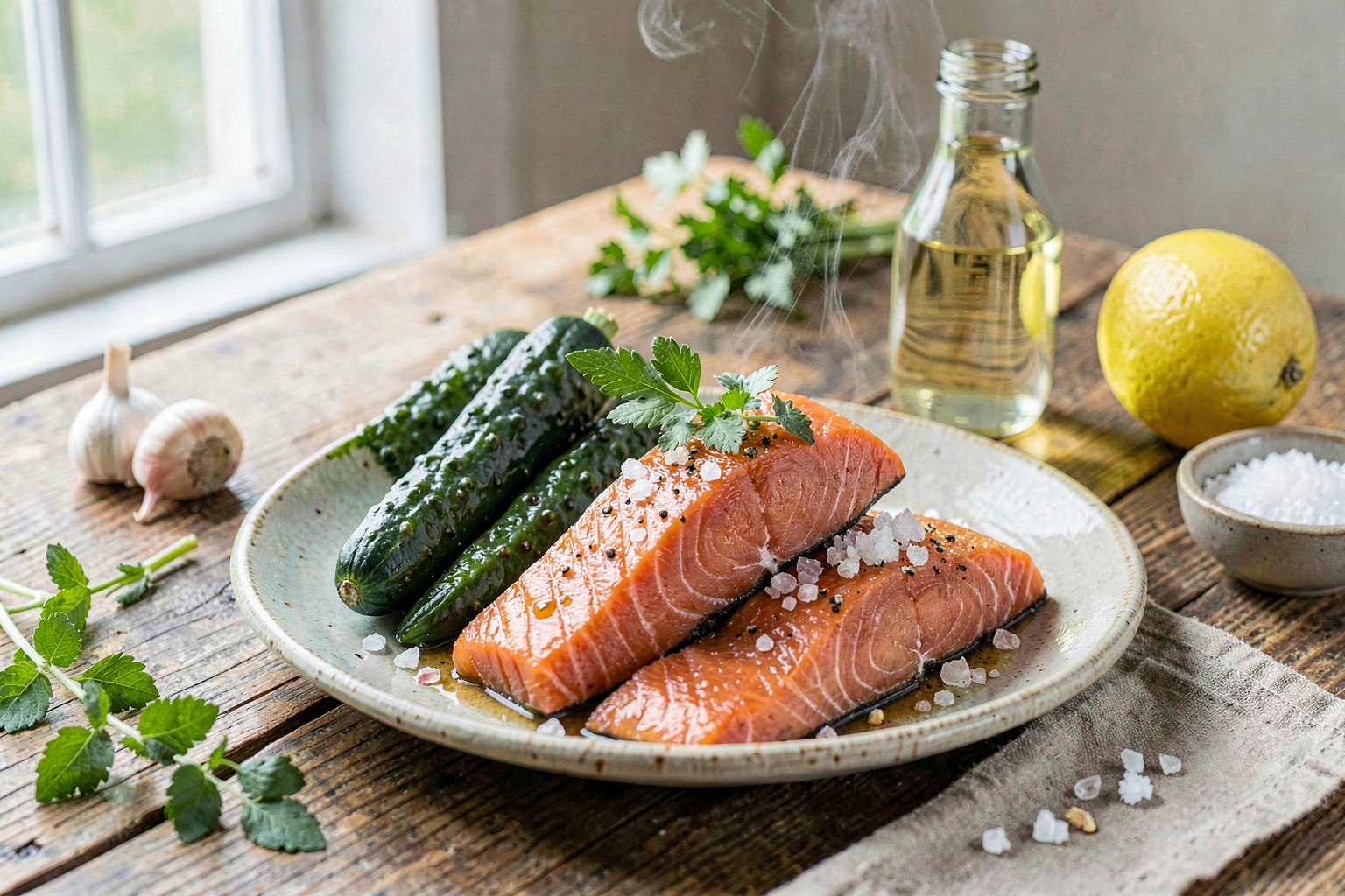 Goya No Amis: Fermented Bitter Melon with Wild Sockeye Salmon
