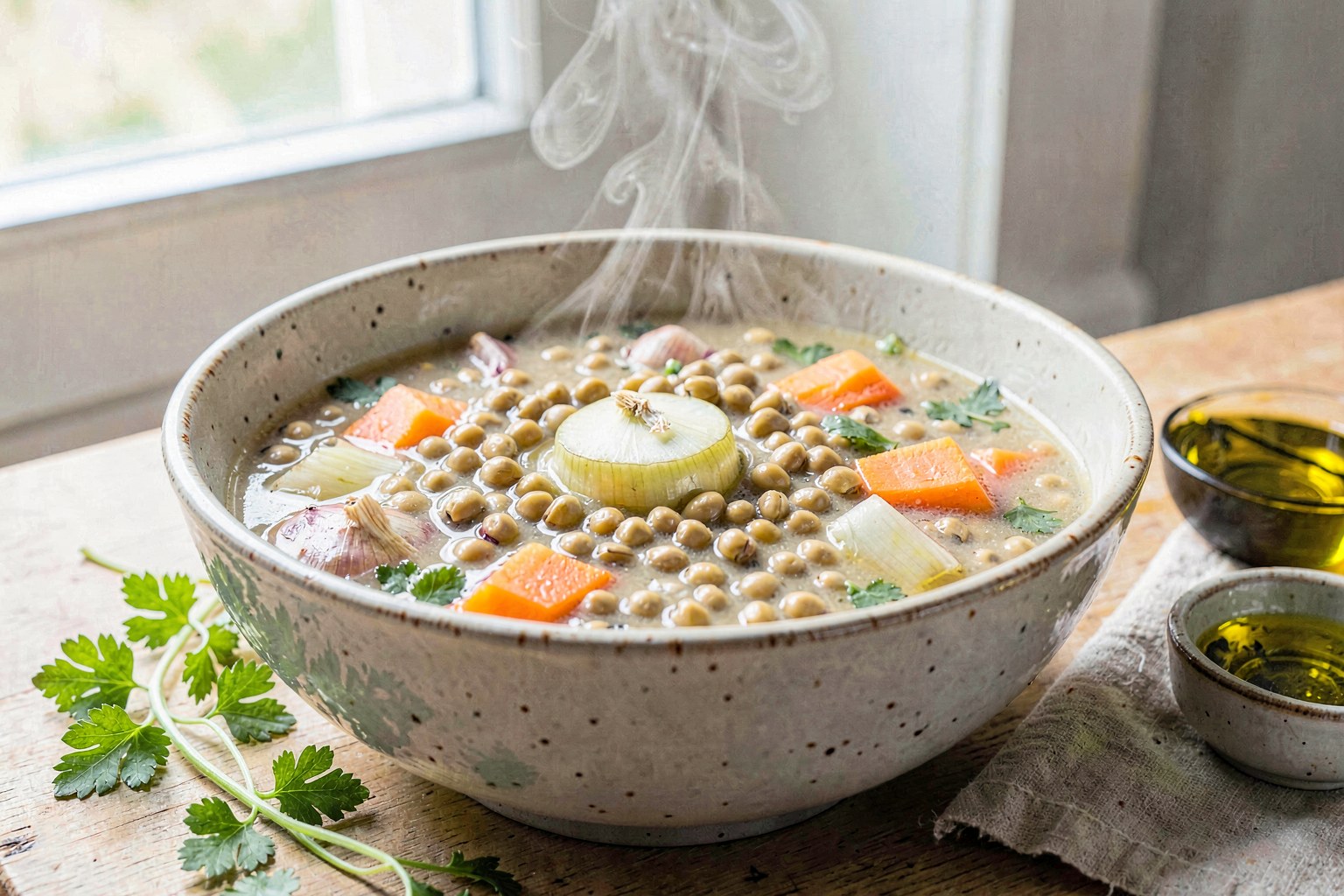 Ikarian Kremas (Blue Zone Creamy Split Pea Soup)