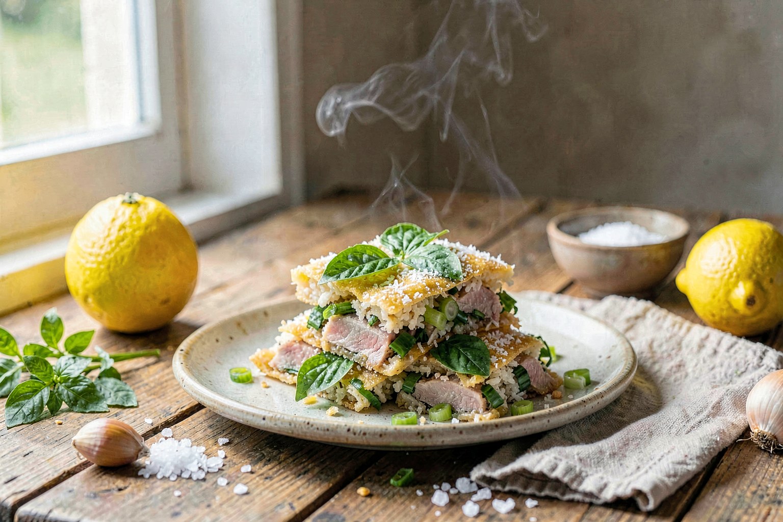 Kanom Krok Sai Tai (Savory Basil and Scallion Crêpes)