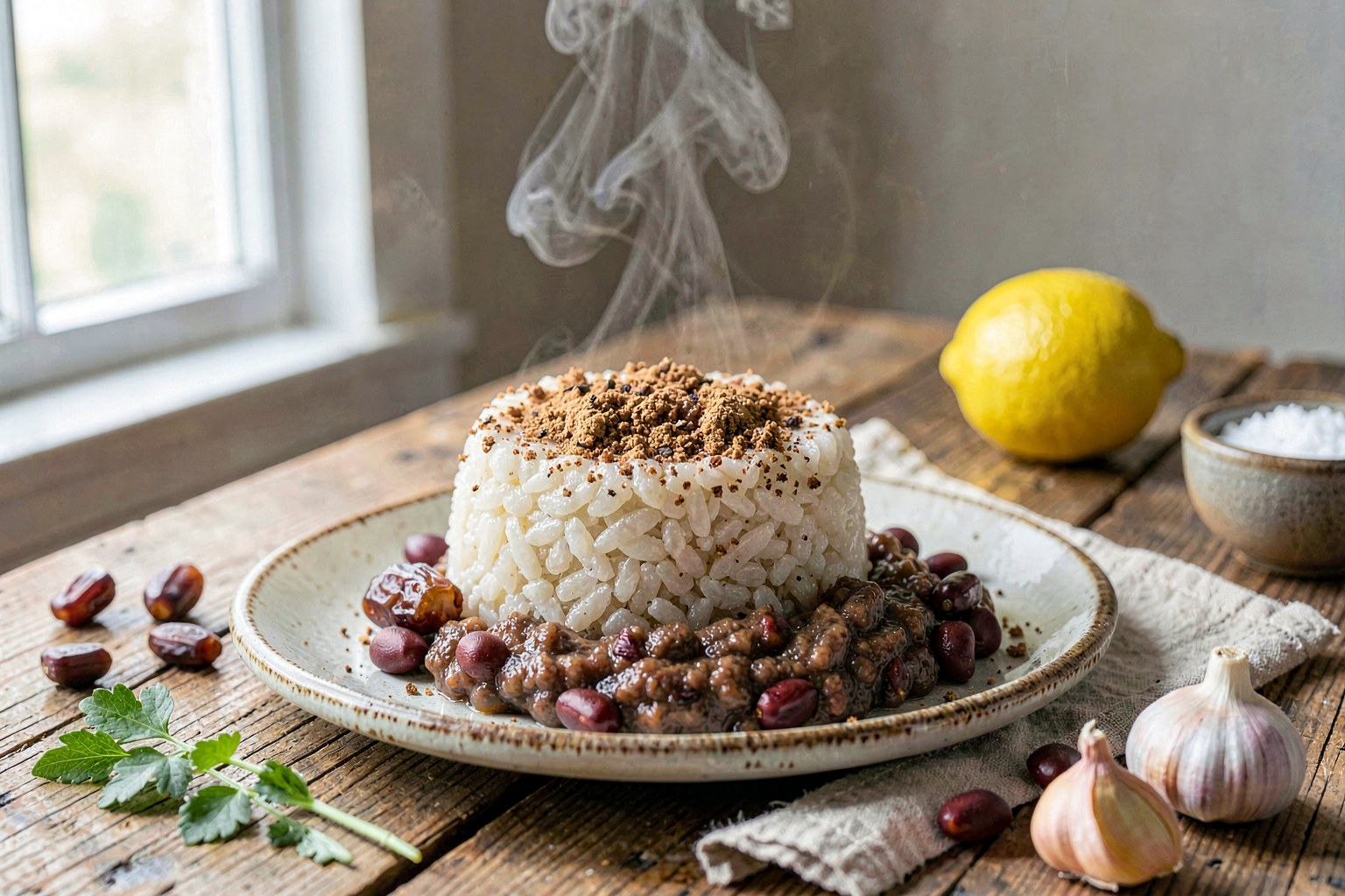 Steamed Kinako Mochi with Roasted Soy Flour and Sweet Azuki