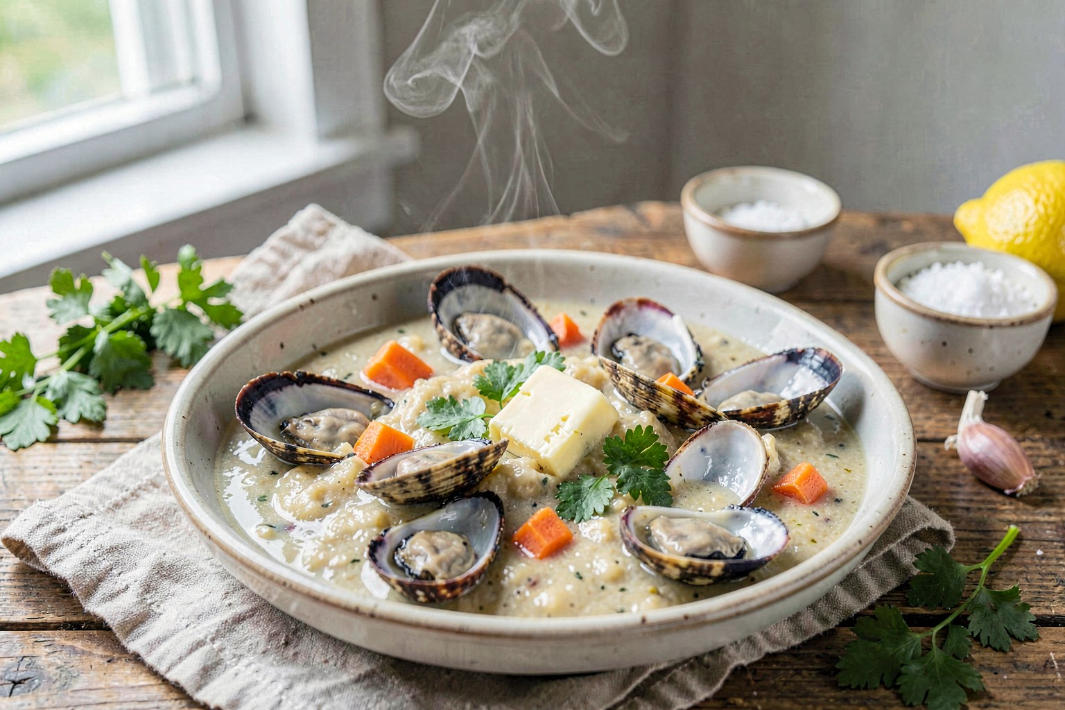 Monterey Bay Clam Chowder with Fresh Parsley