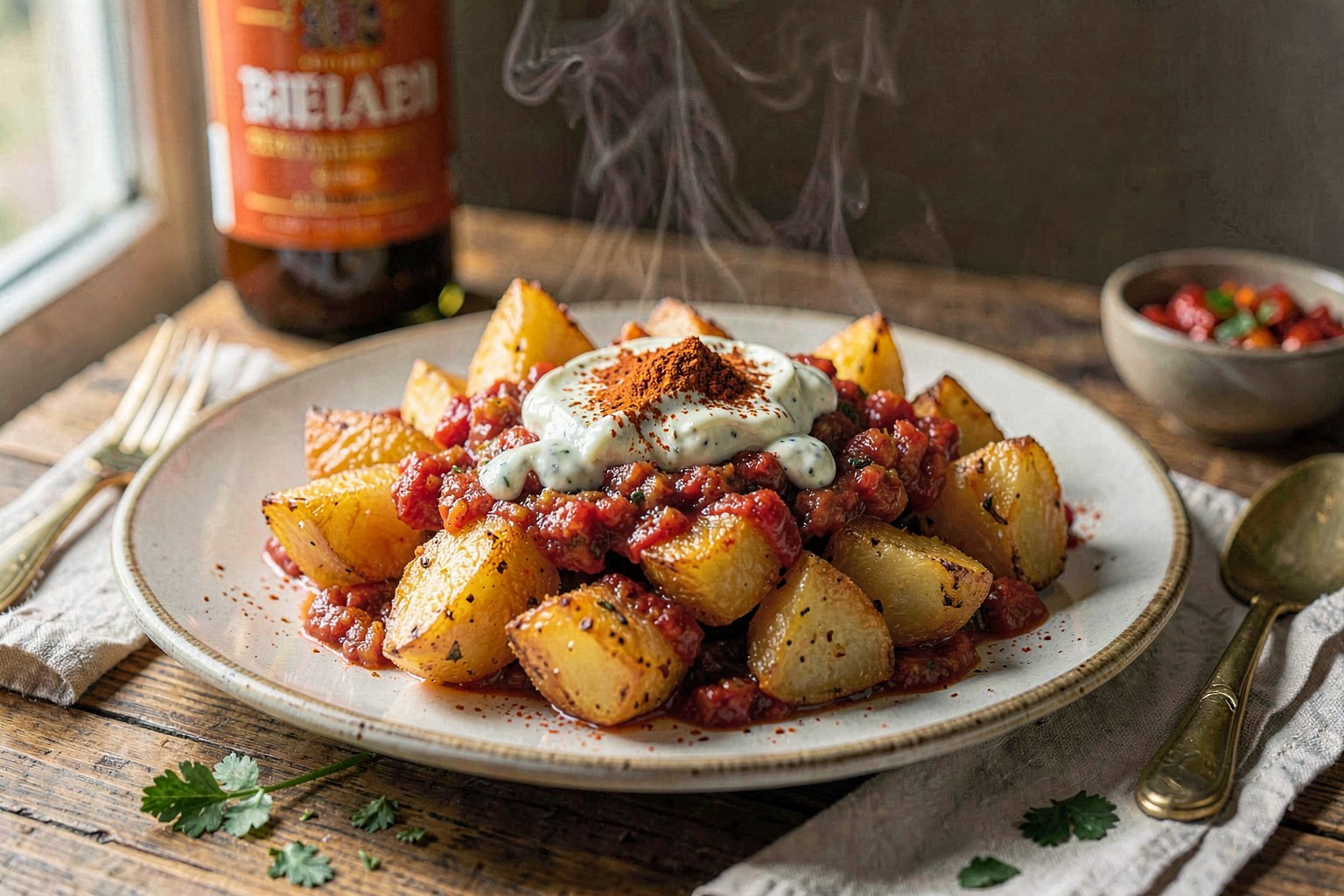 Patatas Bravas with Fiery Sofrito and Garlic Aioli