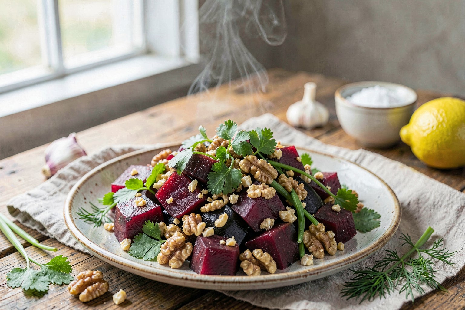 Roasted Beetroot & Walnut Pkhali (Georgian Supra Tradition)