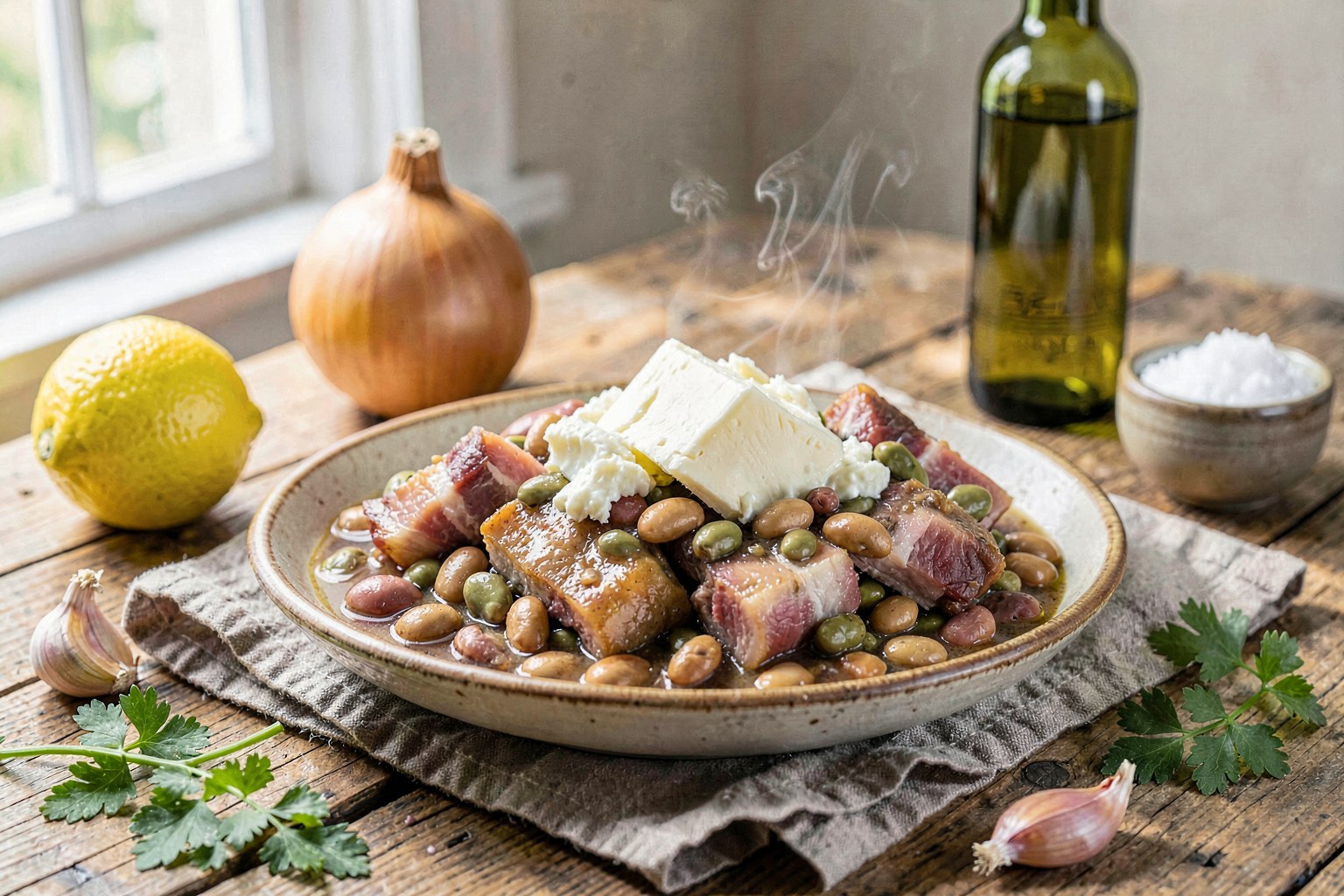 Sardinian Broad Bean and Pecorino Stew (Mediterranean Blue Zone Tradition)