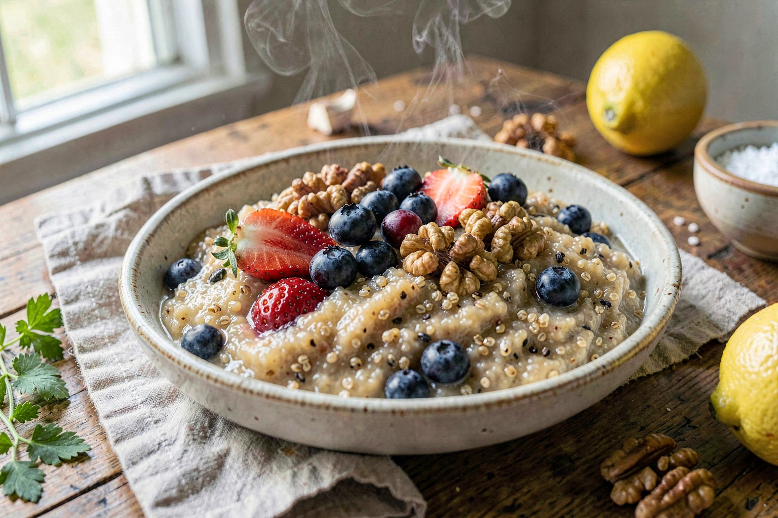 Sprouted Quinoa Berry Morning Bowl (California Farm Tradition)