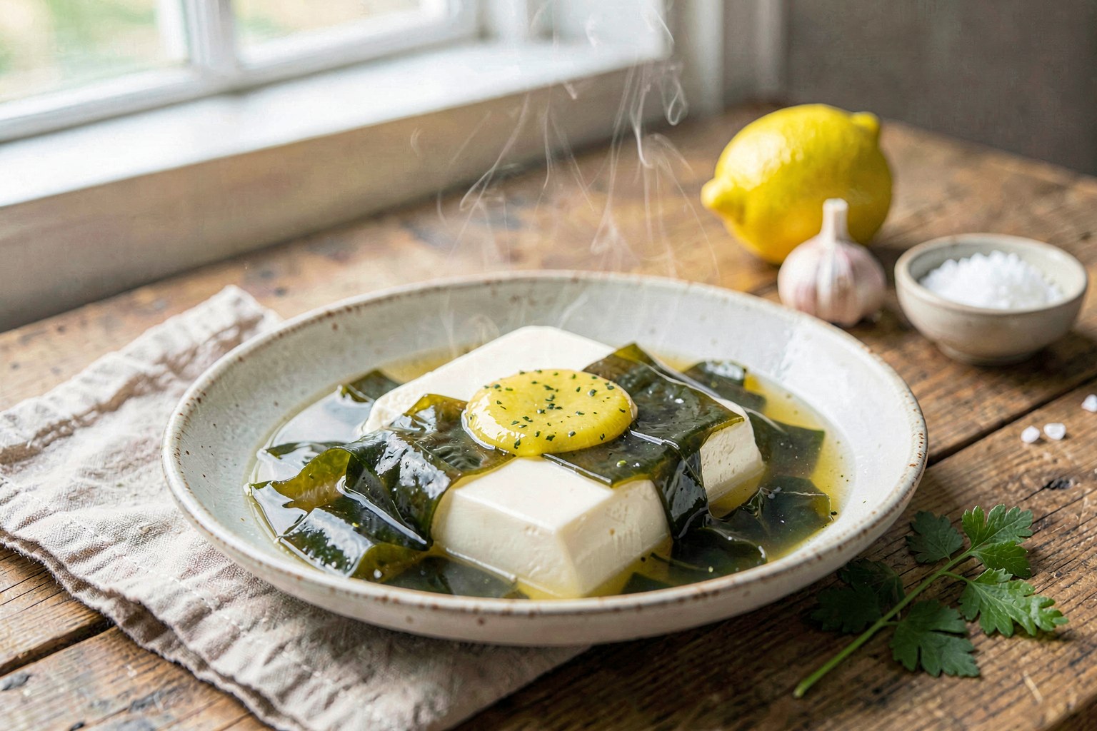 Warm Kombu-Infused Yudofu with Sugar-Free Ponzu